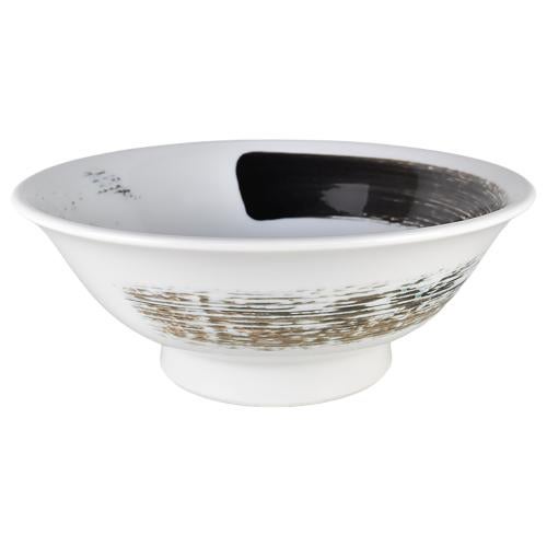 02830713 黒刷毛ホワイト 6.5反高台丼 20.2×8.2cm 容量:1080cc