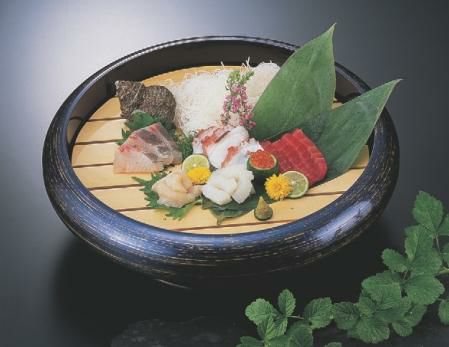 ビュッフェプレート 尺3寸S.D.X回転盛桶 紫金カスリ 木製目皿付