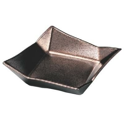 5.4寸スクウェア浅鉢黒釉彩/樹脂製