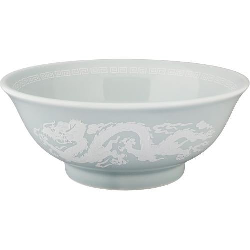 03191276 竜華(白) 青磁丸反7寸丼 20.8×8.3cm 容量:1310cc