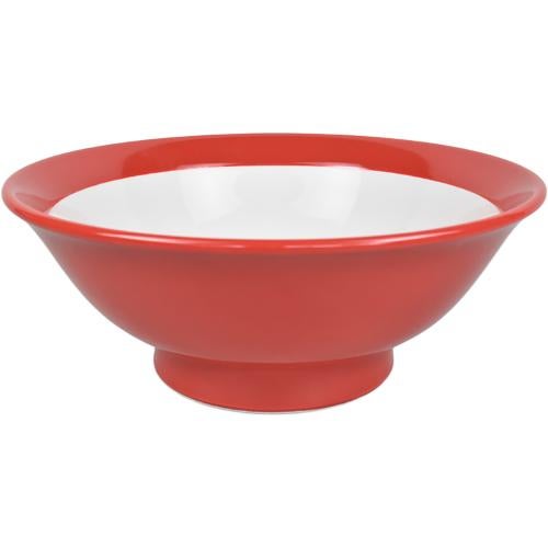 03360714 ウルトラレッド(ヌリ分) 7寸 反高台丼 21.8×8.3cm 容量:1200cc