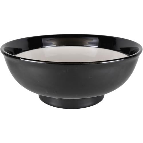 03370048 黒釉(ヌリ分) 7寸玉丼 22.3×9cm 容量:1600cc