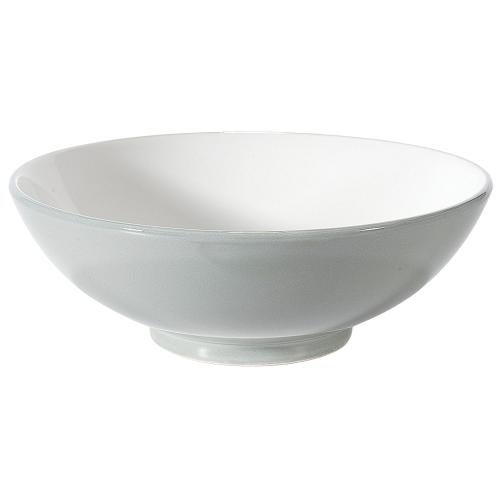 03690054 グレー(中白)丸6.3丼 19.5×7cm