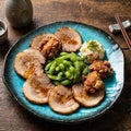 TB 均窯スカイブルー 変型9寸盛皿