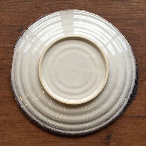 TB 均窯スカイブルー 変型9寸盛皿