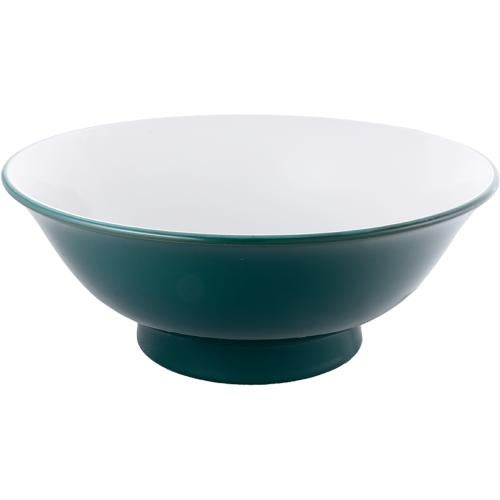 03710714 モスグリーン(中白) 7寸反高台丼 21.2×8.4cm