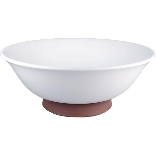 03720714 サビホワイト 7寸反高台丼 21.2×8.4cm 容量:1200cc