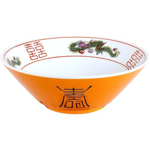 03780065 オレンジ三ッ竜 切立6.3丼 19.5×6.9cm 容量:830cc
