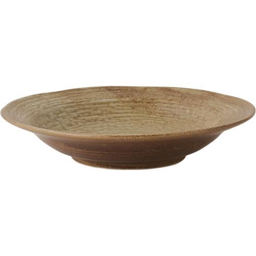 03870374 わび朽葉 8寸麺皿 24.5×4.7cm