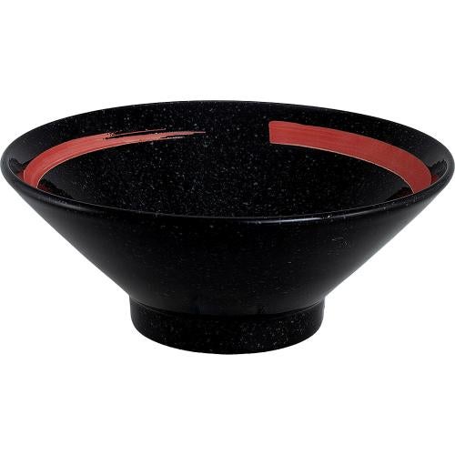 03970936 黒御影赤刷毛 切立高台20cm丼 19.5×7.5cm 容量:990cc