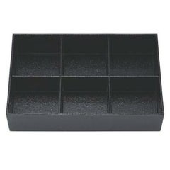 珍味 8.5寸固定六点珍味箱黒石目内塗