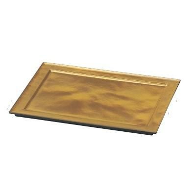 尺0寸長手懐石プレート金雲流渕黒 ハード塗/樹脂製