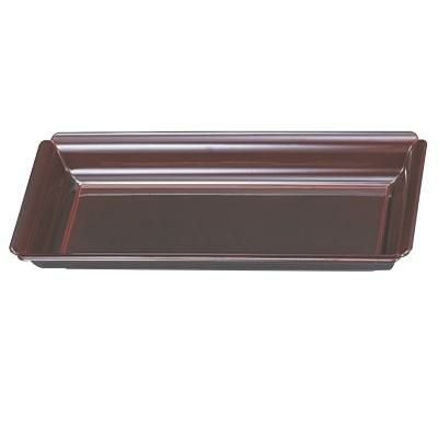 盛器 8寸長手若狭皿溜底黒塗 SS塗