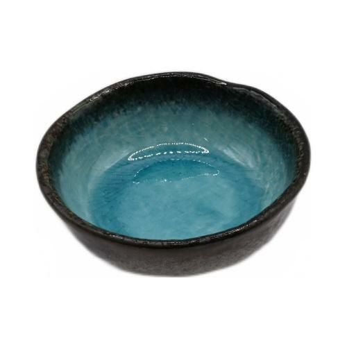 【飲食店定番】TB 均窯スカイブルー 丸千代久/寸法：幅83×奥行83×高さ30(mm)