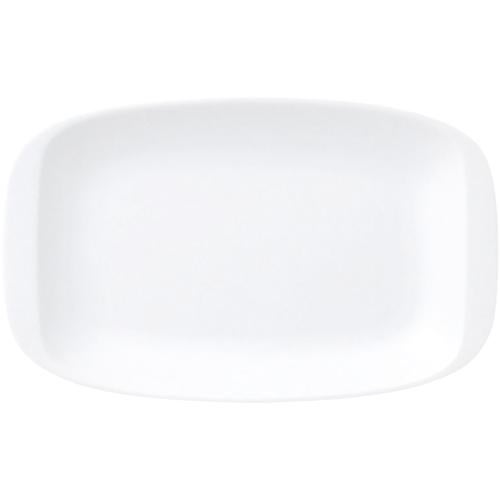 00000734 白 21cm耳付プラター 22.8×13×2.5cm