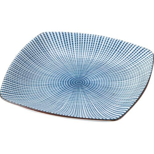 00420265 千段十草 四角大皿 23.2×23.2×2.8cm