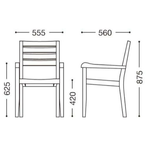 ガーデンチェア ラグーナアーム