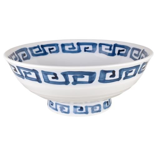 01440980 染付雷門 6.8反高台丼 20.3×8cm 容量:950cc