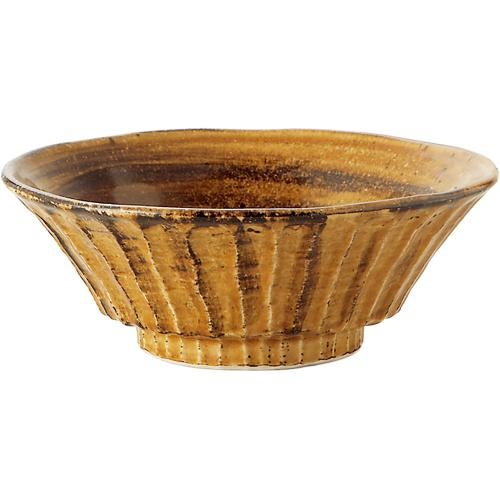 01610491 飴班点 7寸しのぎ丼(SHOWA) 21×8cm 容量:1100cc