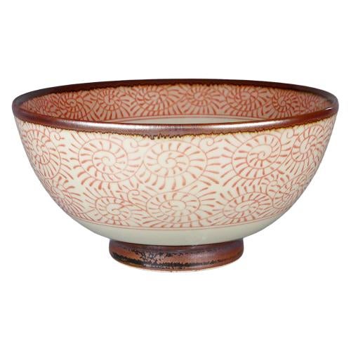 01890157 サビ巻(赤) 5寸種丼 15.5×7.5cm 容量:700cc