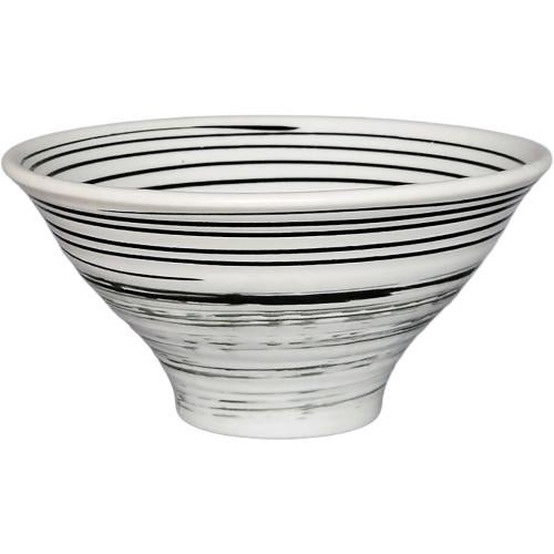 01940519 白マット渦ライン 深口 7寸反丼 21.3×10.3cm 容量:1400cc