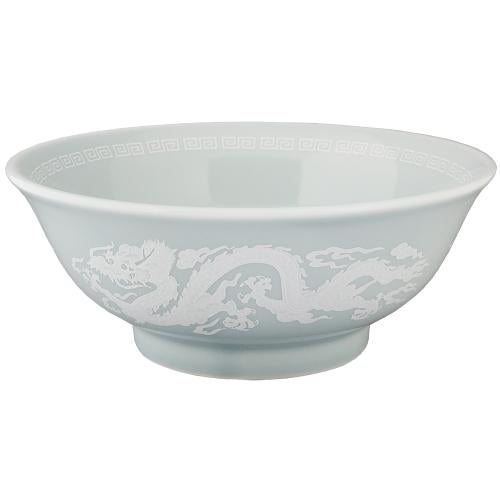 03190961 竜華(白)青磁丸反7寸丼 20.8×8.3cm