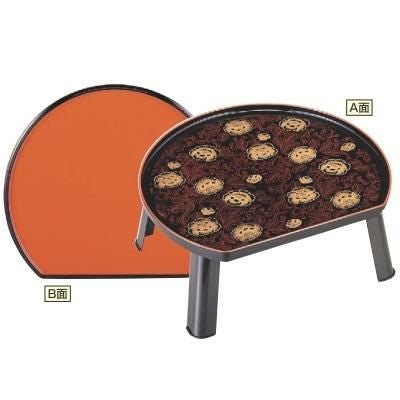 御膳 半月大名膳(両面タイプ) 新足 A面:合作牡丹 B面:朱渕黒 セット