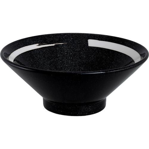 03980935 黒御影白刷毛 切立高台22cm丼 21.8×9cm 容量:1200cc