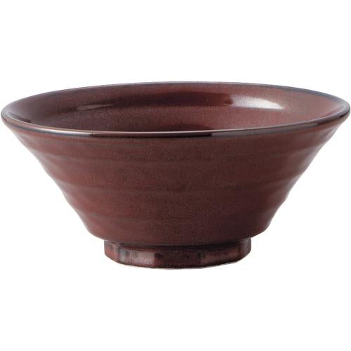 04470454 鉄朱 鳴門6.5反丼 20×8.9cm 容量:1100cc