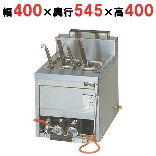 【マルゼン】 ガス式 卓上型 ラーメン釜 カゴ数4　MRK-045TB 幅400×奥行545(525)×高さ400