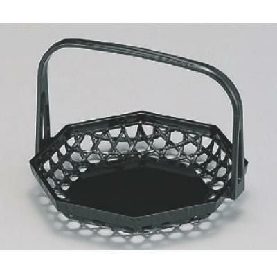 かご  八角竹かご黒(折畳式)  幅193 奥行179 高さ142