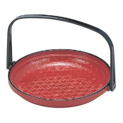 かご (大)手付かご朱(折畳式) 全面塗