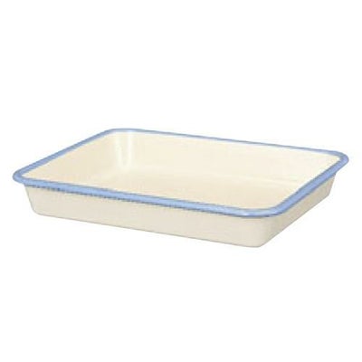 【ビームス ホーローバット L(18取)ホワイト BM-L・W】 幅275×奥行215×高さ40(mm)/業務用/グループA