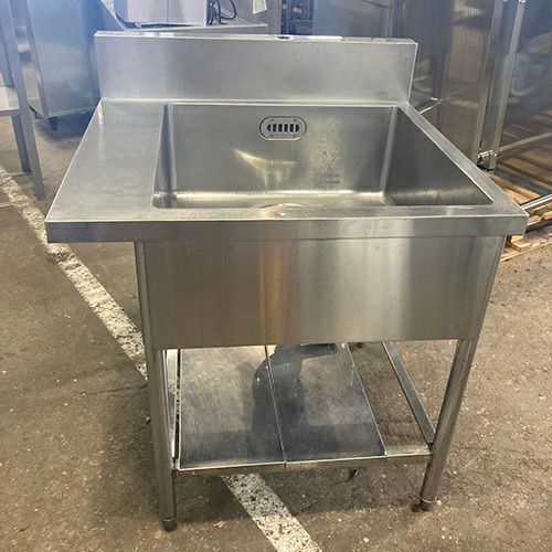 中古】一槽シンク BGあり 幅800×奥行750×高さ800 【送料別途見積 