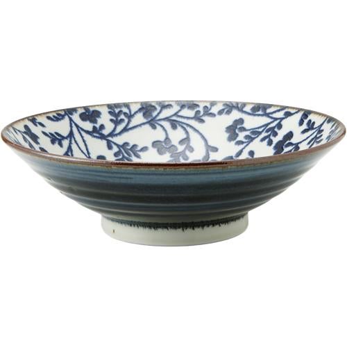 02470375 おふけ草花 8寸麺鉢 24.5×7.5cm