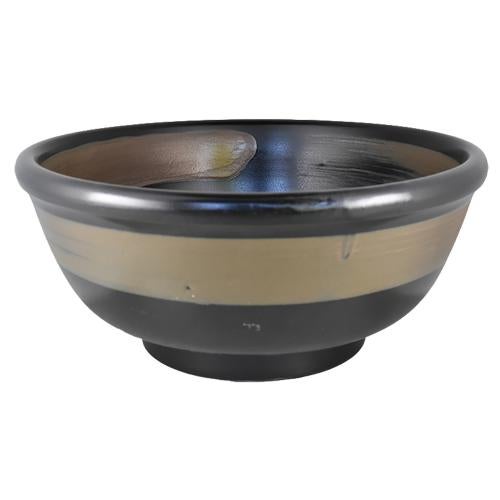 02840948 柚子黒金茶刷毛 6.8玉渕丼 20.5×9cm 容量:1400cc