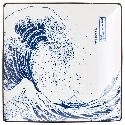 03951302 北斎富士 20cm正角皿 20.3×20.3×3cm