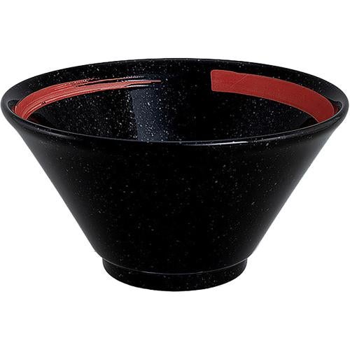 03970428 黒御影赤刷毛 切立18cm深丼 18×9.2cm 容量:990cc