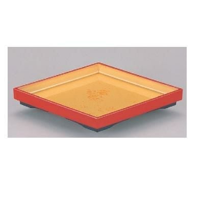 盛器 (小)菱型盛込器色紙金箔渕朱 SH塗 /業務用/新品/小物送料対象商品