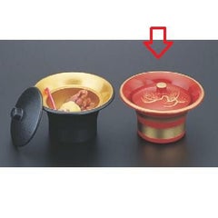 珍味 御殿型珍味入朱に金線松
