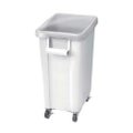 リス 材料保管容器(キャスター付)45L ホワイト(W)