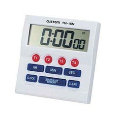【デジタルタイマー 100時間計 TM-15N】 幅80×奥行80×高さ25(mm)/業務用/グループA