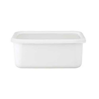 【コンテ ホーロー深型角容器L KE-DL・LW リリーホワイト】 幅200×奥行155×高さ80(mm)/業務用/グループA