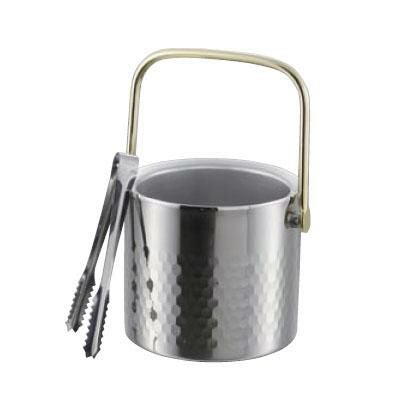 アロー 二重アイスペール ツチ目タイプ(トング付)18-8