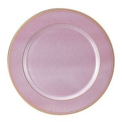 プレート 31φサービスプレート ピンク雲流底黒塗/洋食器/パーティ大皿