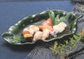 盛皿 木の葉大鉢 織部