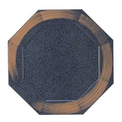 プレート 八角プレート(小) 紺石目一筆/洋食器