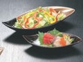 盛器 (小)しずく鉢ブラウンメタ/黒裏黒塗