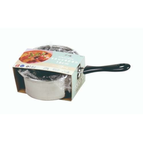 NB-16 Grinday -グリンディ- IH対応 ステンレス片手鍋 16cm (ガラス蓋付)