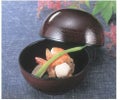 盛器 みゆき盛器溜刷毛目